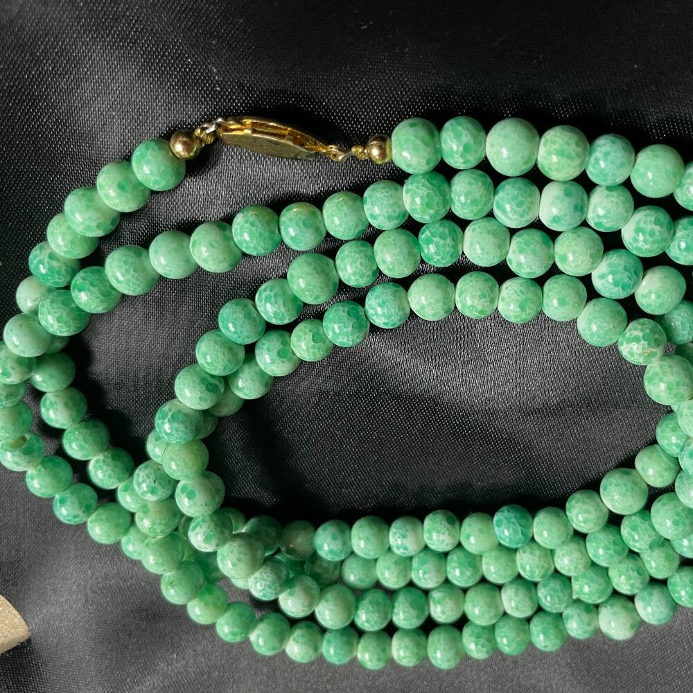 Crackle agate Bead Necklace